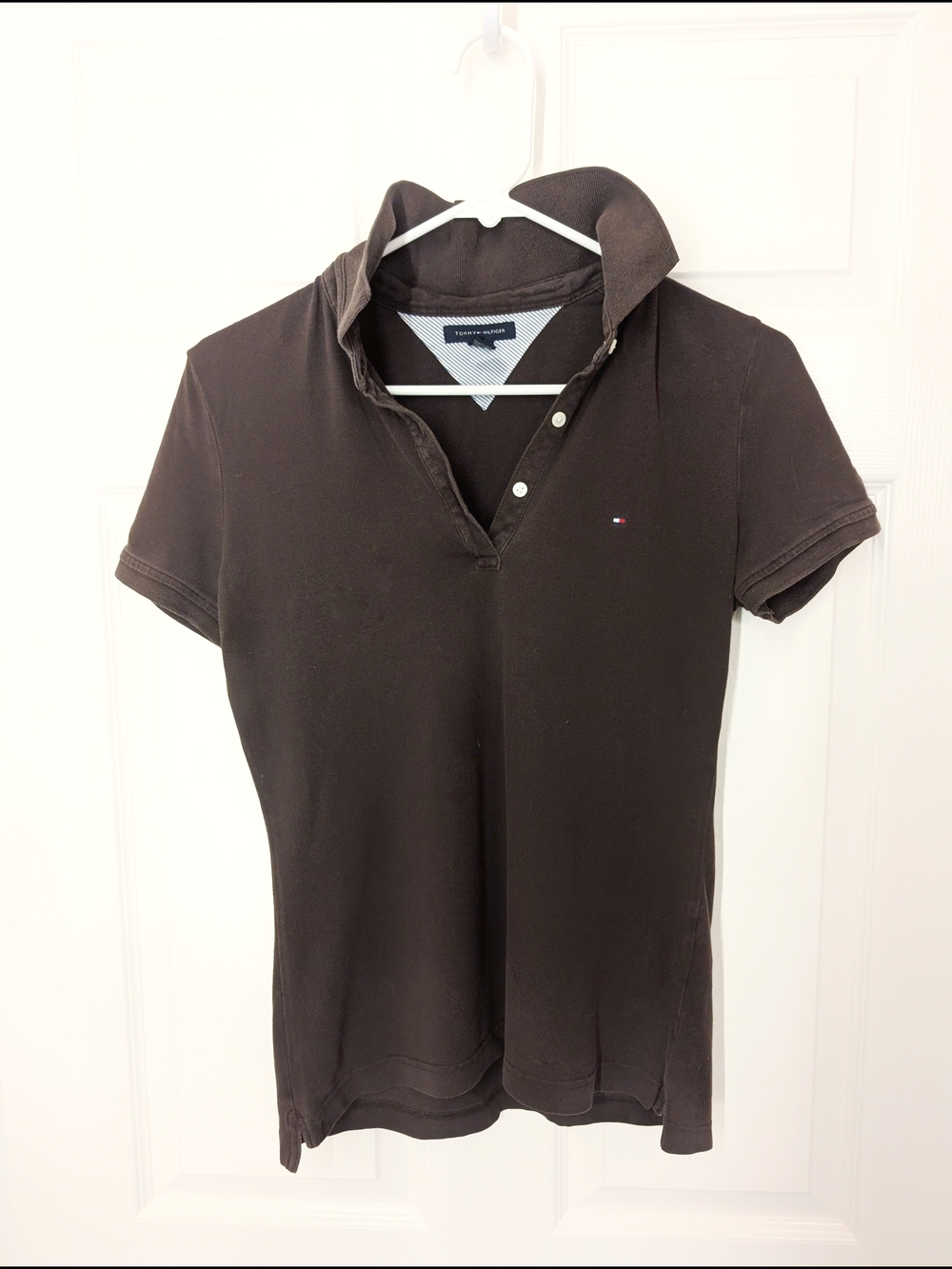 Women's Tommy Hilfiger Chocolate Brown Polo Shirt